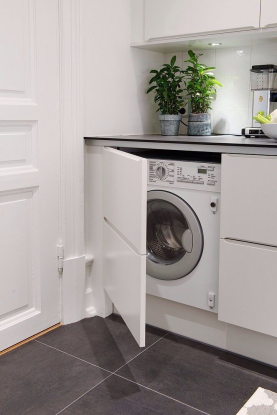 4 Ways to Hide the Washer and Dryer in the Kitchen - wikiHow