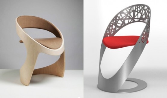 Curvy Chairs And Stools Of Different Materials By Martz Edition