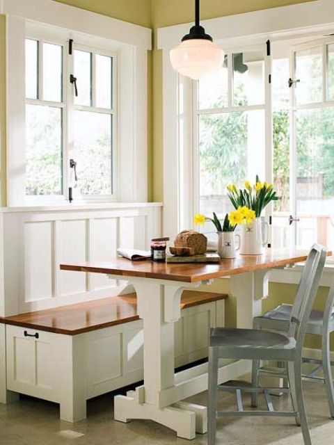 40 Cute And Cozy Breakfast Nook Décor Ideas - DigsDigs