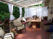 a cool and cozy outdoor dining space design