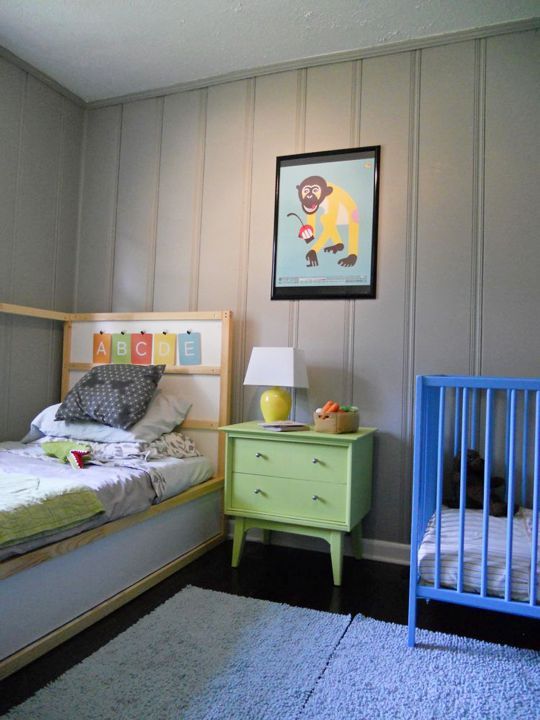 mid century kids bed