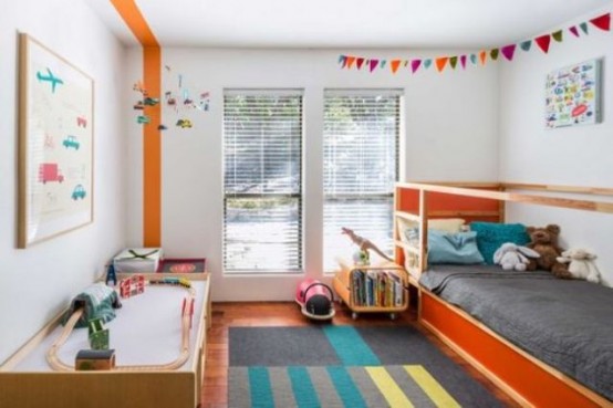 mid century modern kids bed