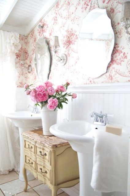 Cute Shabby Chic Bathroom Decor Ideas