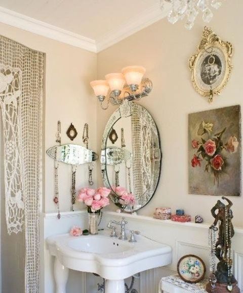 Cute Shabby Chic Bathroom Decor Ideas