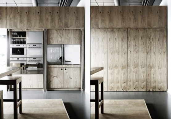 Dark Natural Wood Kitchen Collection