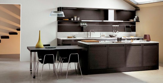 dark oak wood kitchen terra