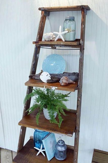 36 Décor Ideas With Ladders: Vintage Charm With Space 