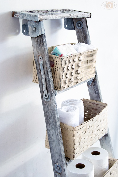 36 Decor Ideas With Ladders Vintage Charm With Space Saving