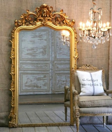 33 Cool Idea To Use Big Golden Mirrors For Your Decor - DigsDigs