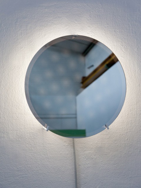 Decorative Moiré Mirror With Optical Patterns