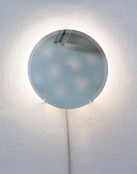 Decorative Moire Mirror With Optical Patterns