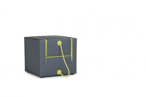 Decube Amchair Tied With Its Footrest By A Rope