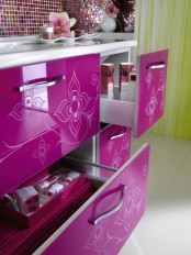 Cute And Feminine Bathroom Storage Design By Delpha