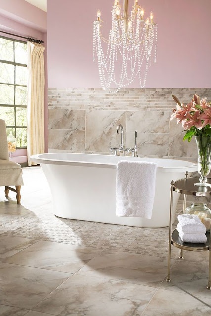 70 Delicate Feminine Bathroom Design Ideas - DigsDigs