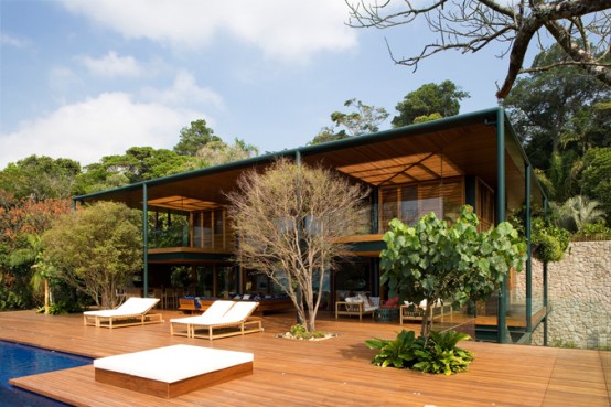Detached From The Ground House In The Canopy Of Trees