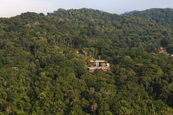 Detached From The Ground House In The Canopy Of Trees
