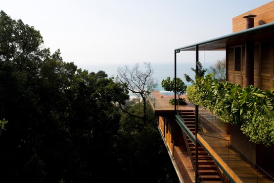 Detached From The Ground House In The Canopy Of Trees