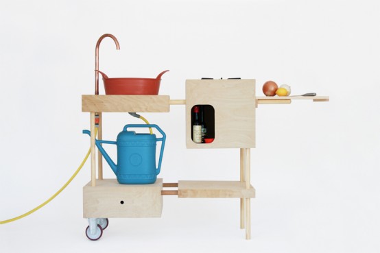 Stylish and Practical Mobile Outdoor Kitchen That You Can Make By Yourself