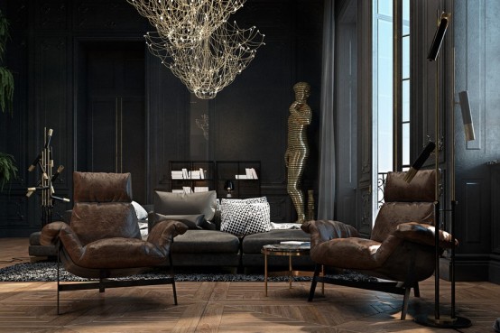 Dramatic And Refined Historical Apartment In Paris