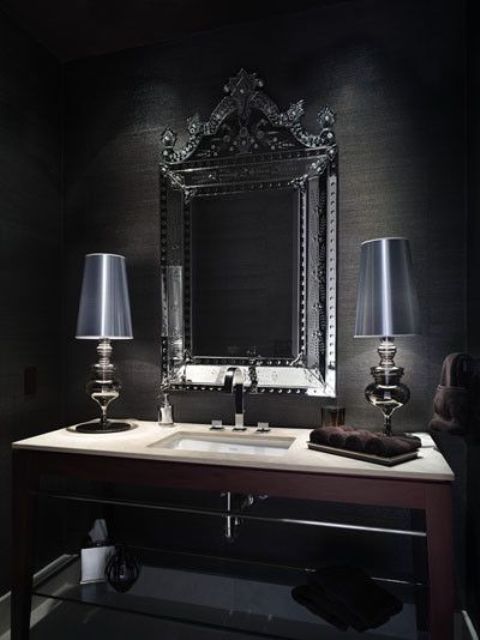 22 Dramatic Gothic Bathroom Designs Ideas - DigsDigs