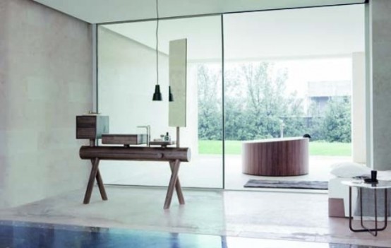 Dressage Bathroom Collection Of Wood And Corian