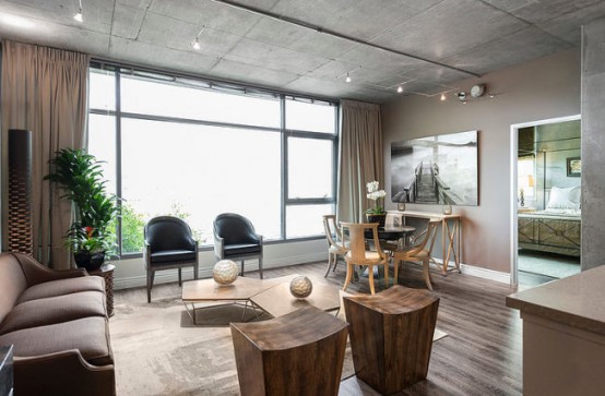 Eclectic Dwell Loft In Chocolate Beige And Grey