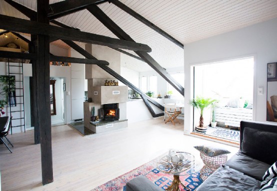 Eclectic Loft With A Scandinavian Feel In Norway