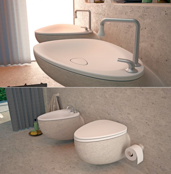 Eco Friendly Bathroom Of Endless Concrete