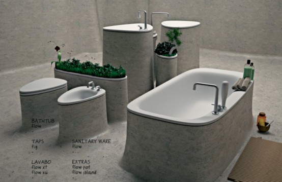 Eco Friendly Bathroom Of Endless Concrete