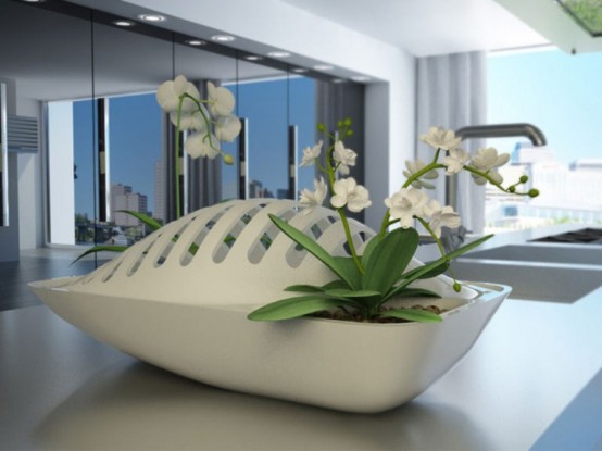 Eco-friendly Dish Rack And Planter In One
