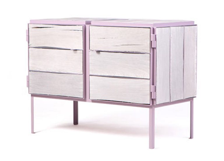 Eco Friendly Lavender Dresser Of Newspaper Wood