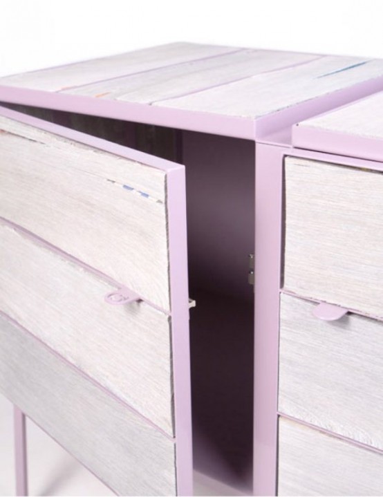 EcoFriendly Lavender Dresser Of Newspaper Wood DigsDigs