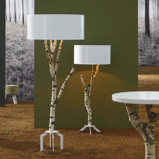 Ecological Lamp Made Of Natural Birch