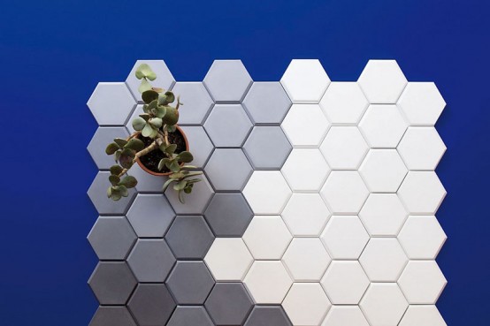 Edgy Hexagonal Concrete Tiles For Eye Catching Decor