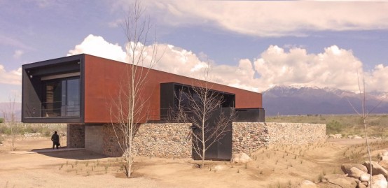 Edgy Modern Andes House Wrapped In A Rusty Metal Shell