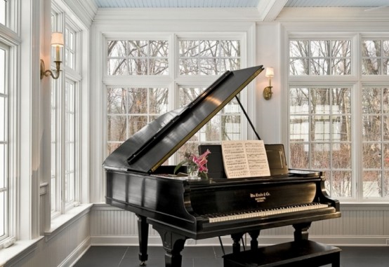 Elegant And Stylish Veranda With A Fireplace