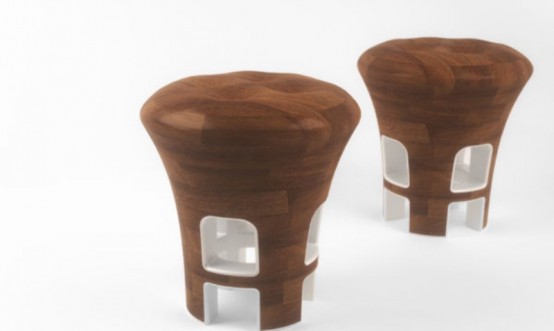 Elegant Bathroom Appliances And Furniture With Wooden Inserts