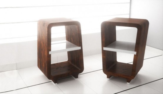 Elegant Bathroom Appliances And Furniture With Wooden Inserts