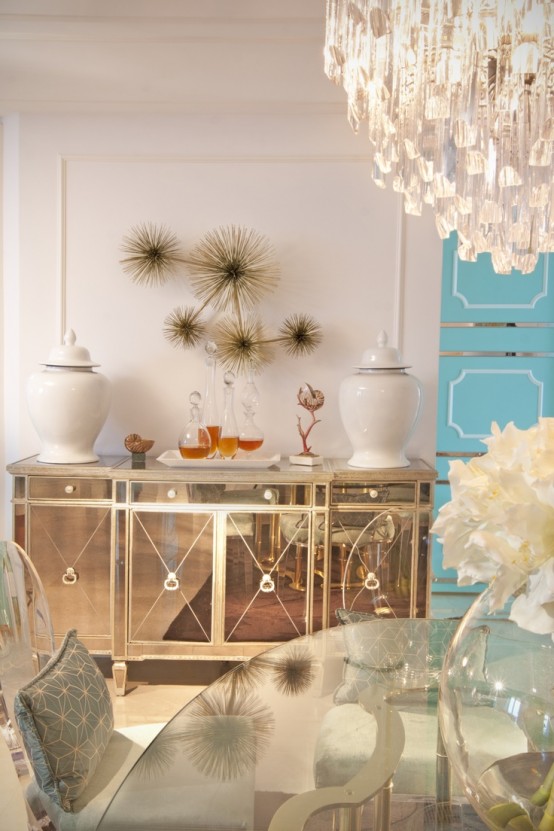 44 Elegant Feminine Dining Room Design Ideas - DigsDigs