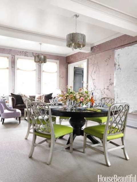 44 Elegant Feminine Dining Room Design Ideas - DigsDigs