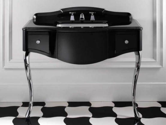 Elegant Furniture For Black And White Bathroom By Devondevon