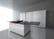 Elegant Minimalist Kitchen With High Technologies