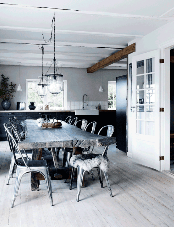 Elegant Rustic House In A Monochromatic Color Palette Digsdigs