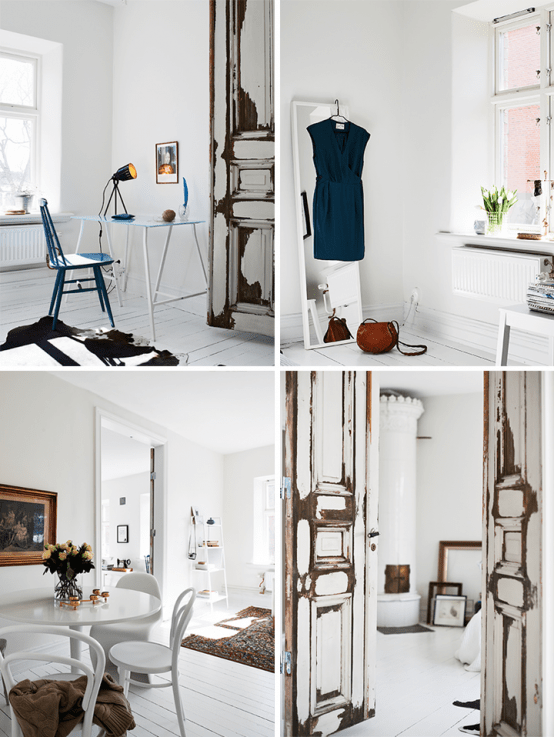 Elegant Scandinavian Apartment With Shabby Chic Touches