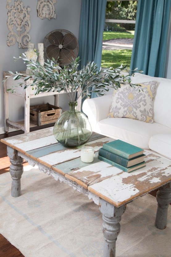 37 Enchanted Shabby Chic Living Room Designs - DigsDigs