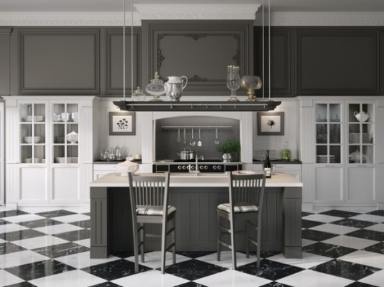English Mood Kitchen With Country Chic Design