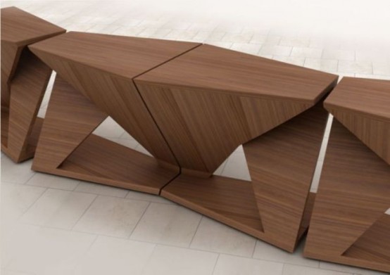 Ergonomic Coffee Table With 4 Separate Parts