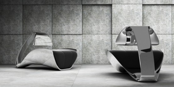 Exquisite Futuristic Chair Inspired By A Swan Sleeping