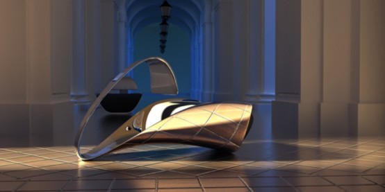 Exquisite Futuristic Chair Inspired By A Swan Sleeping