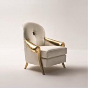 Exquisite Gold And White Furniture Collection By Rozzoni Mobili
